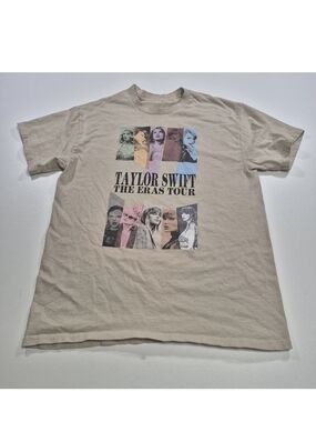 Taylor Swift Beige Short Sleeve 'The Eras Tour' Graphic Tee